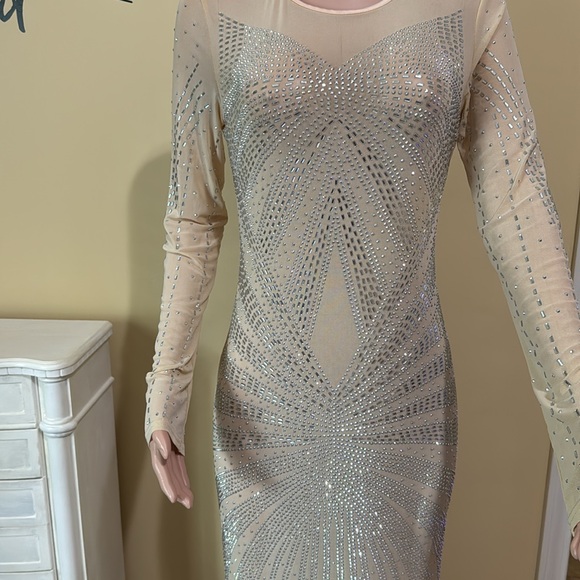 🥀Elegant Sequin Long Sleeve Dress - Picture 3 of 12